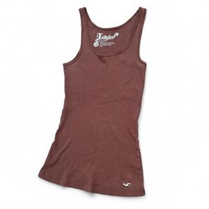 Y2K Hollister Bella Swan Chocolate Brown Cotton Logo Tank Top